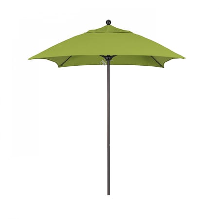 California Umbrella 6' Bronze Aluminum Market Patio Umbrella, Sunbrella Macaw 194061334010